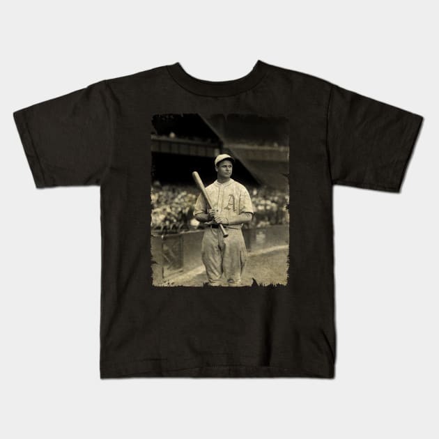 Jimmie Foxx, 1933 in Philadelphia Athletics Kids T-Shirt by PESTA PORA